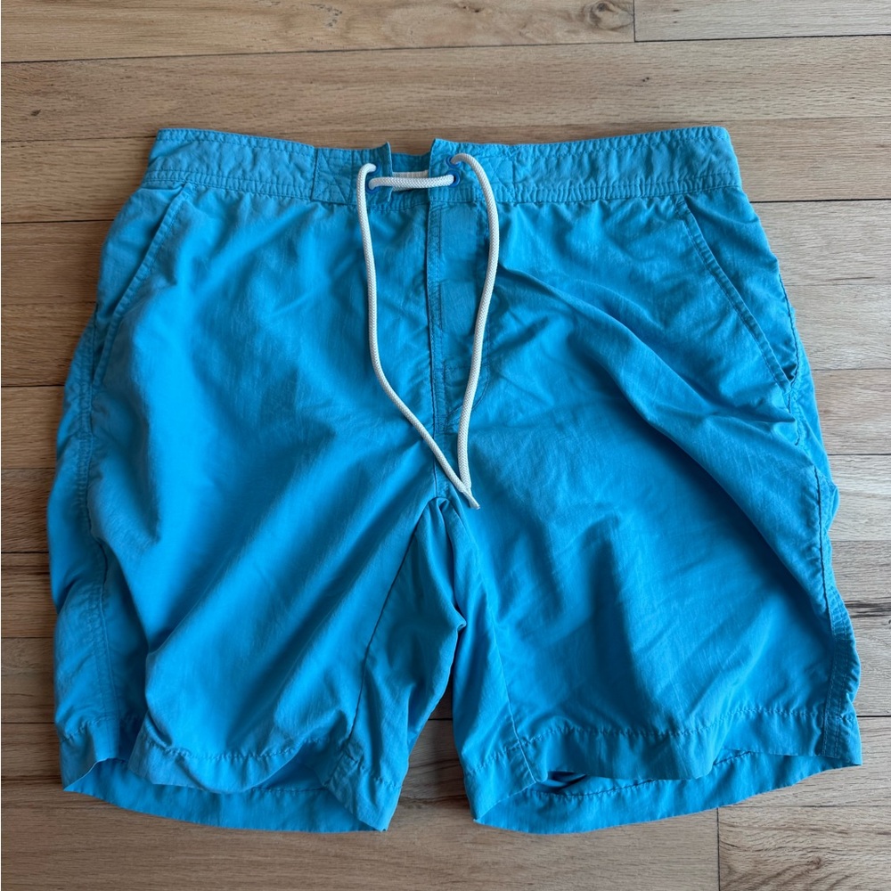 Uniqlo Blue Swim Trunks Quick-Dry Elastic Waist size L